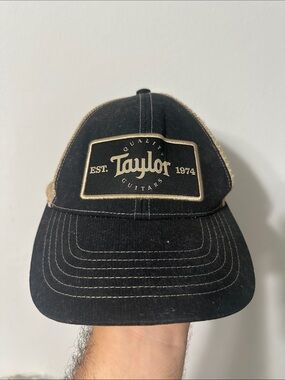 Taylor Black and Tan Embroidered Logo Trucker Cap